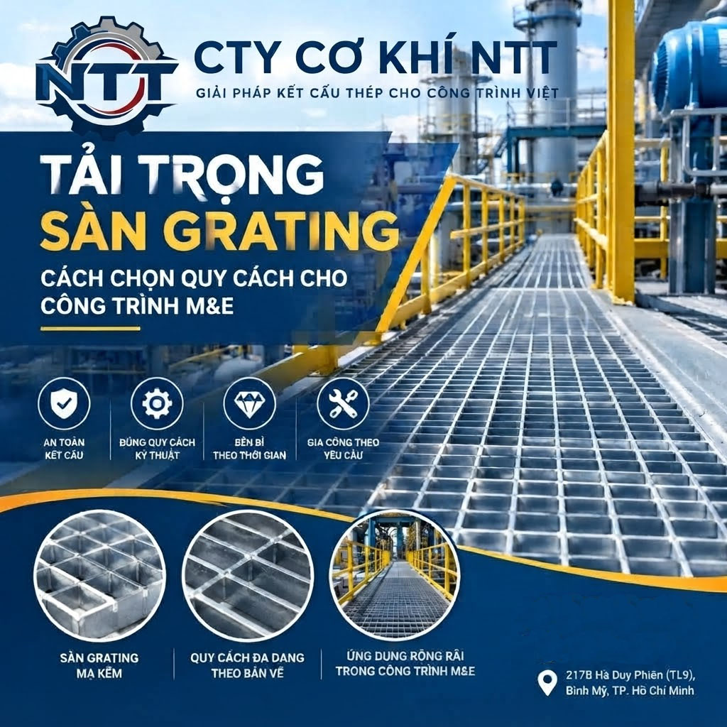Tải trọng sàn grating công trình M&E NTT